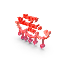 Happy Valentines Day Hearts Red PNG & PSD Images