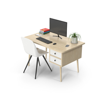 Home Office Desk Set PNG & PSD Images