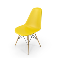 Eames Modern Chair Yellow PNG & PSD Images