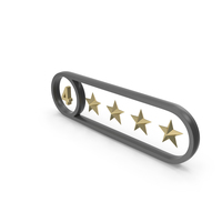 Gold Four Star Customer Rating PNG & PSD Images