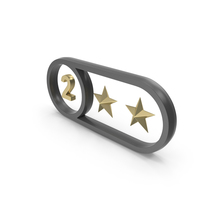 Gold Two Star Customer Rating PNG & PSD Images