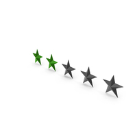 Green Two Star Customer Rating PNG & PSD Images