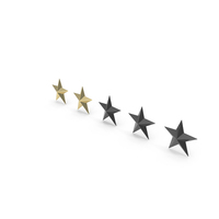 Golden Two Star Customer Rating PNG & PSD Images