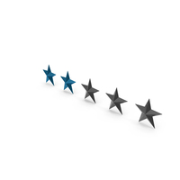 Blue Two Star Customer Rating PNG & PSD Images