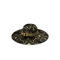 Female Hat Golden Black PNG & PSD Images