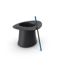 Magic Hat Stick Blue PNG & PSD Images