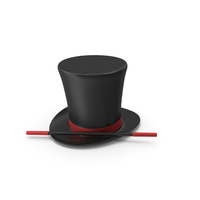 Red Magic Hat With Stick PNG & PSD Images
