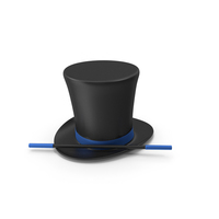 Blue Magic Hat With Stick PNG & PSD Images