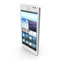 Huawei Ascend D2 Smartphone White PNG & PSD Images