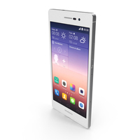 Huawei Ascend P7 Smartphone White PNG & PSD Images