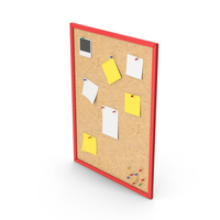 Pinboard With Notes Red PNG & PSD Images