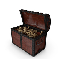 Wooden Chest With Bones PNG & PSD Images