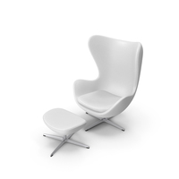 Egg Lounge Chair White PNG & PSD Images