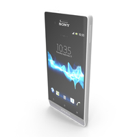 New Sony Xperia Miro Smartphone White PNG & PSD Images