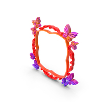 Colorful Butterfly Frame PNG & PSD Images