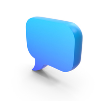 Blue Square Speech Bubble PNG & PSD Images