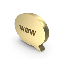Golden Wow Chat Bubble PNG & PSD Images