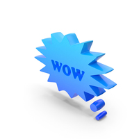 Blue Wow Star Speech Bubble PNG & PSD Images