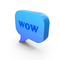 Blue Wow Square Speech Bubble PNG & PSD Images