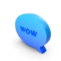 Blue Wow Chat Bubble PNG & PSD Images