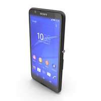Sony Xperia E4 Black And White Smartphone 2015 PNG & PSD Images