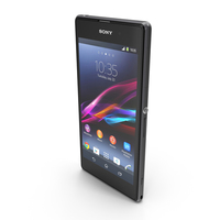 Sony Xperia Z1 Black Flagship Smartphone PNG & PSD Images