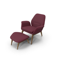 Lounge Chair Oak Violet PNG & PSD Images