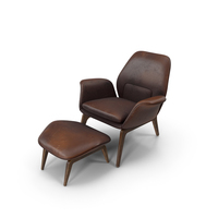Lounge Chair Oak Brown Worn PNG & PSD Images