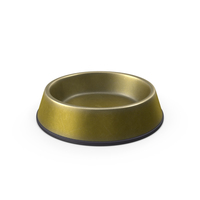 Realistic Pet Bowl Metal Gold PNG & PSD Images