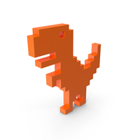 Orange Offline Dinosaur PNG & PSD Images