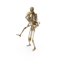 Two Worn Skeletons Back Carry PNG & PSD Images