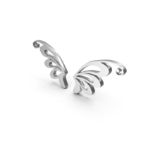 Butterfly Wings Silver PNG & PSD Images