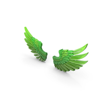 Green Bird Wings Design PNG & PSD Images