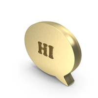 Speech Bubble Circle Gold HI PNG & PSD Images