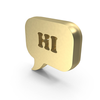 Speech Bubble Square Gold HI PNG & PSD Images