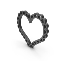 Black Heart Valentine Frame PNG & PSD Images