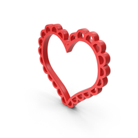 Red Heart Valentine Frame PNG & PSD Images