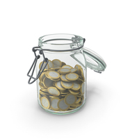 200 Euro Coins in Glass Jar PNG & PSD Images