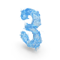 Water Splash Number 3 PNG & PSD Images