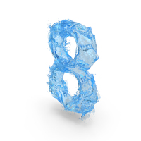 Water Splash Number 8 PNG & PSD Images