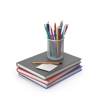 Books With Pencils PNG & PSD Images