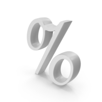 White Stylish Percentage Sign PNG & PSD Images