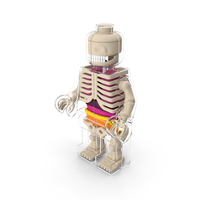 Anatomical LEGO Man Glass PNG & PSD Images
