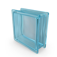 Blue Square Glass Block PNG & PSD Images