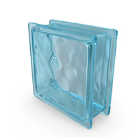 Blue Wave Glass Block PNG & PSD Images
