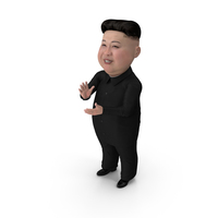 Cartoon Kim Jong Un Applaud PNG & PSD Images