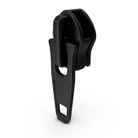 Coil Zipper Slider Black PNG & PSD Images