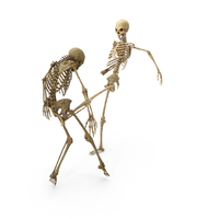 Two Worn Skeletons Kick Nut Cracker PNG & PSD Images