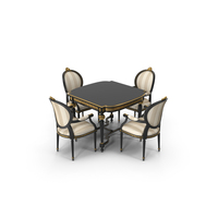 4 person Angelo Cappellini Cezanne Dining Room Set PNG & PSD Images