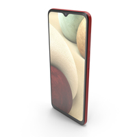 Samsung Galaxy A12 Red PNG & PSD Images